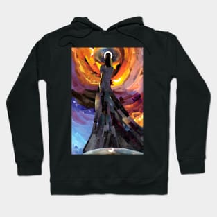 She Walks In Starlight Collage Hoodie